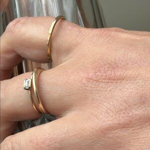 Hammered Gold Fill Stacking Band